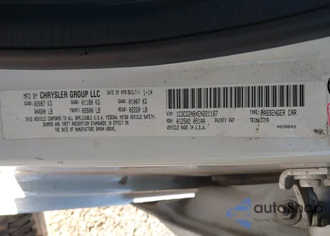 2014 Dodge Avenger Se z USA, uszkodzony, nr VIN 1C3CDZABXEN221187